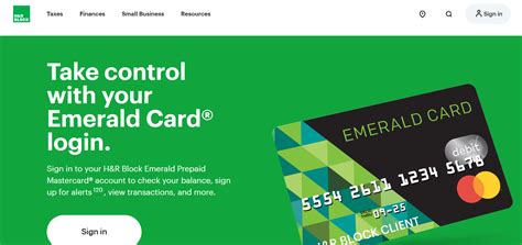Offered exclusively through H&R Block offices these financial tools provide a secure way to save your money. . H r block emerald card login